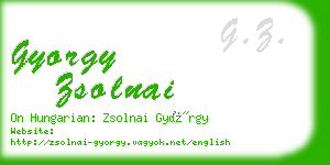 gyorgy zsolnai business card